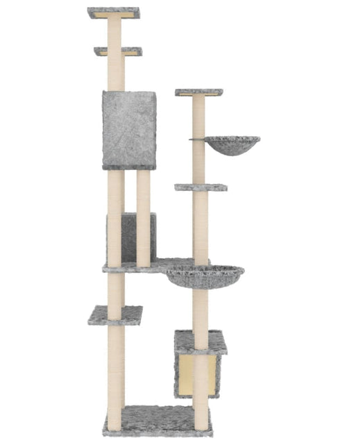 Încărcați imaginea în vizualizatorul Galerie, Ansamblu pisici, stâlpi din funie sisal, gri deschis, 191 cm - Lando
