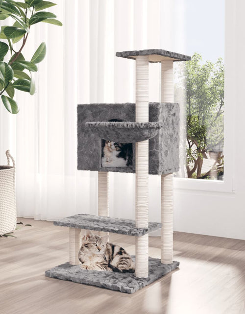Încărcați imaginea în vizualizatorul Galerie, Ansamblu pisici, stâlpi din funie sisal, gri deschis, 108,5 cm Lando - Lando
