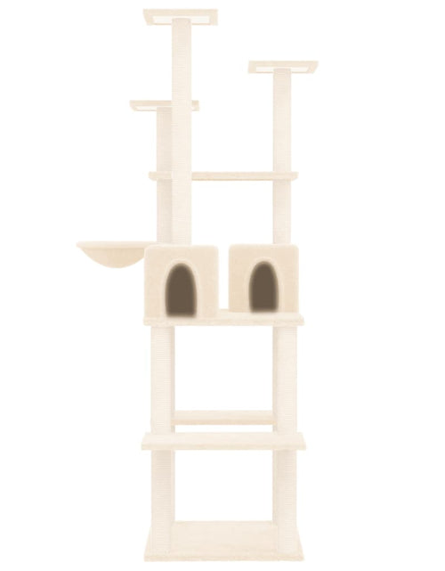 Загрузите изображение в средство просмотра галереи, Ansamblu de pisici cu stâlpi din funie de sisal, crem, 167 cm Lando - Lando
