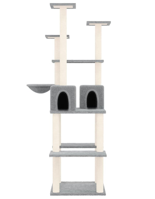 Încărcați imaginea în vizualizatorul Galerie, Ansamblu de pisici, stâlpi din funie sisal, gri deschis, 167 cm Lando - Lando

