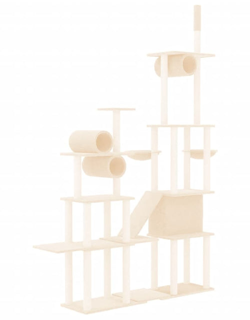 Încărcați imaginea în vizualizatorul Galerie, Ansamblu de pisici cu stâlpi din funie de sisal, crem, 279 cm Lando - Lando
