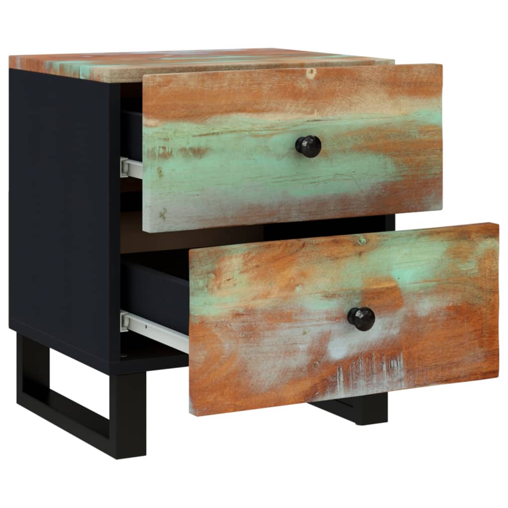 Noptiere, 2 buc., 40x33x46 cm, lemn masiv reciclat - Lando