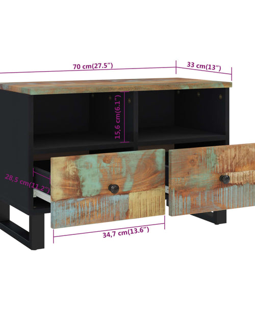Încărcați imaginea în vizualizatorul Galerie, Comodă TV, 70x33x46 cm, lemn masiv reciclat Lando - Lando
