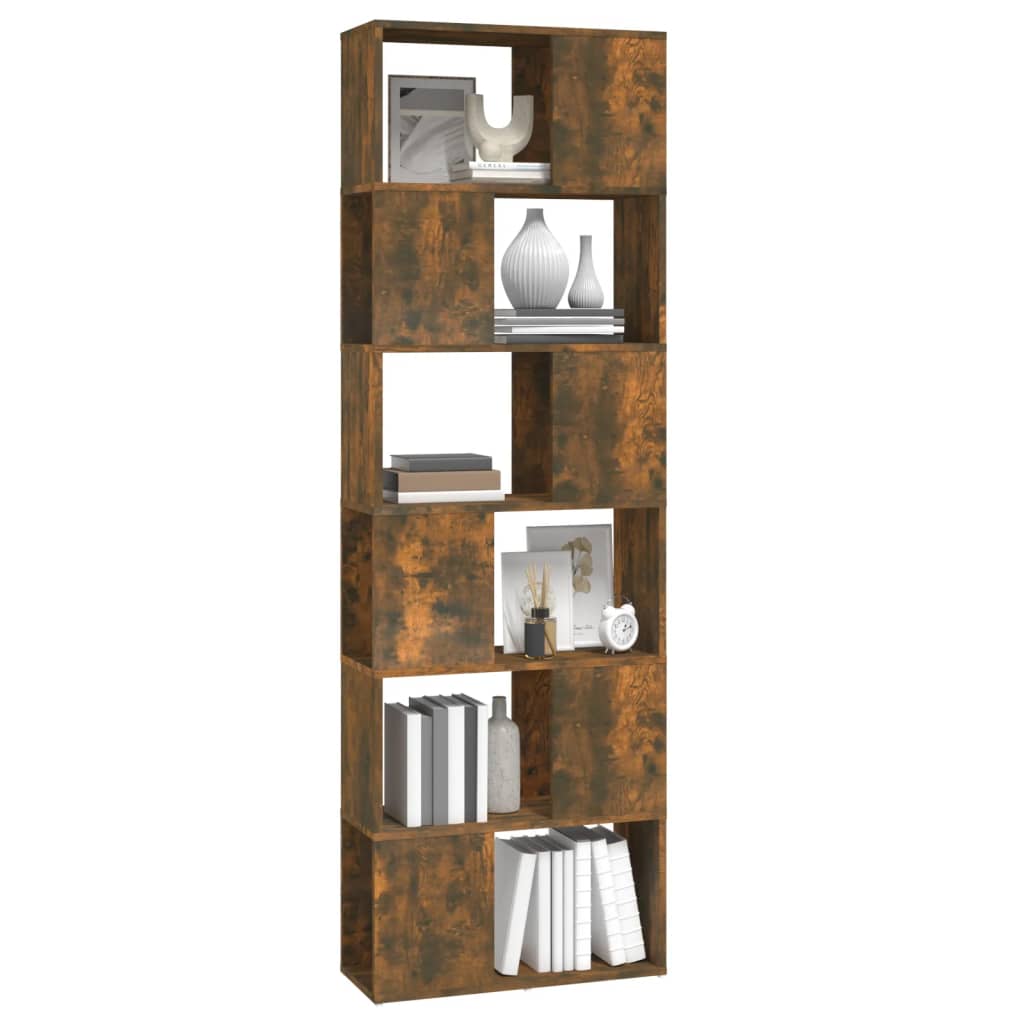 Lando-Bibliotecă/Separator de cameră, stejar fumuriu, 60x24x186 cm- mobila