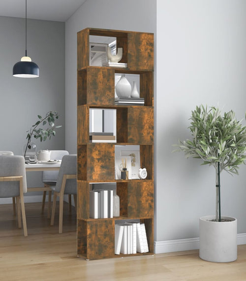 Încărcați imaginea în vizualizatorul Galerie, Lando-Bibliotecă/Separator de cameră, stejar fumuriu, 60x24x186 cm- mobila
