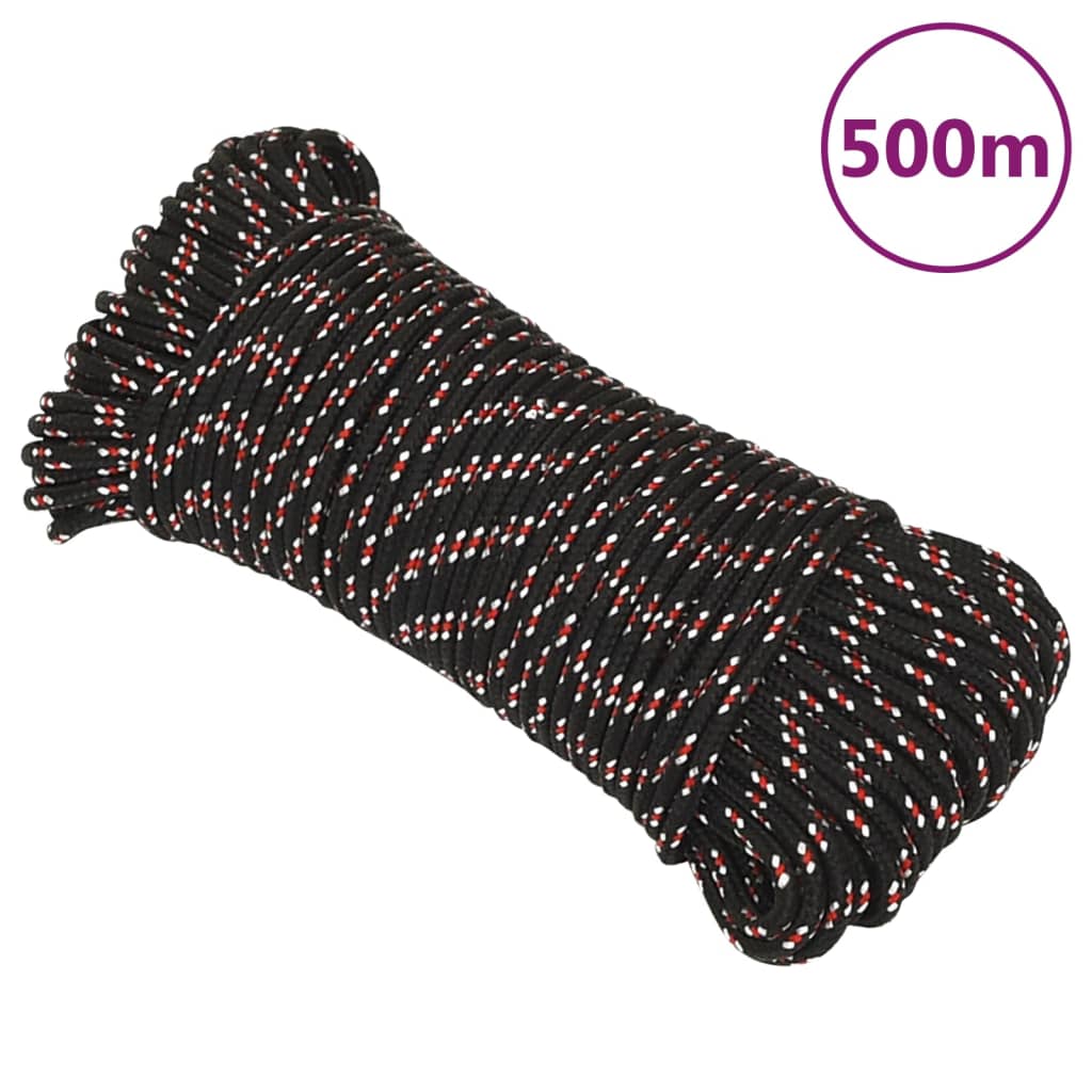 Frânghie de barcă, negru, 5 mm, 500 m, polipropilenă Lando - Lando