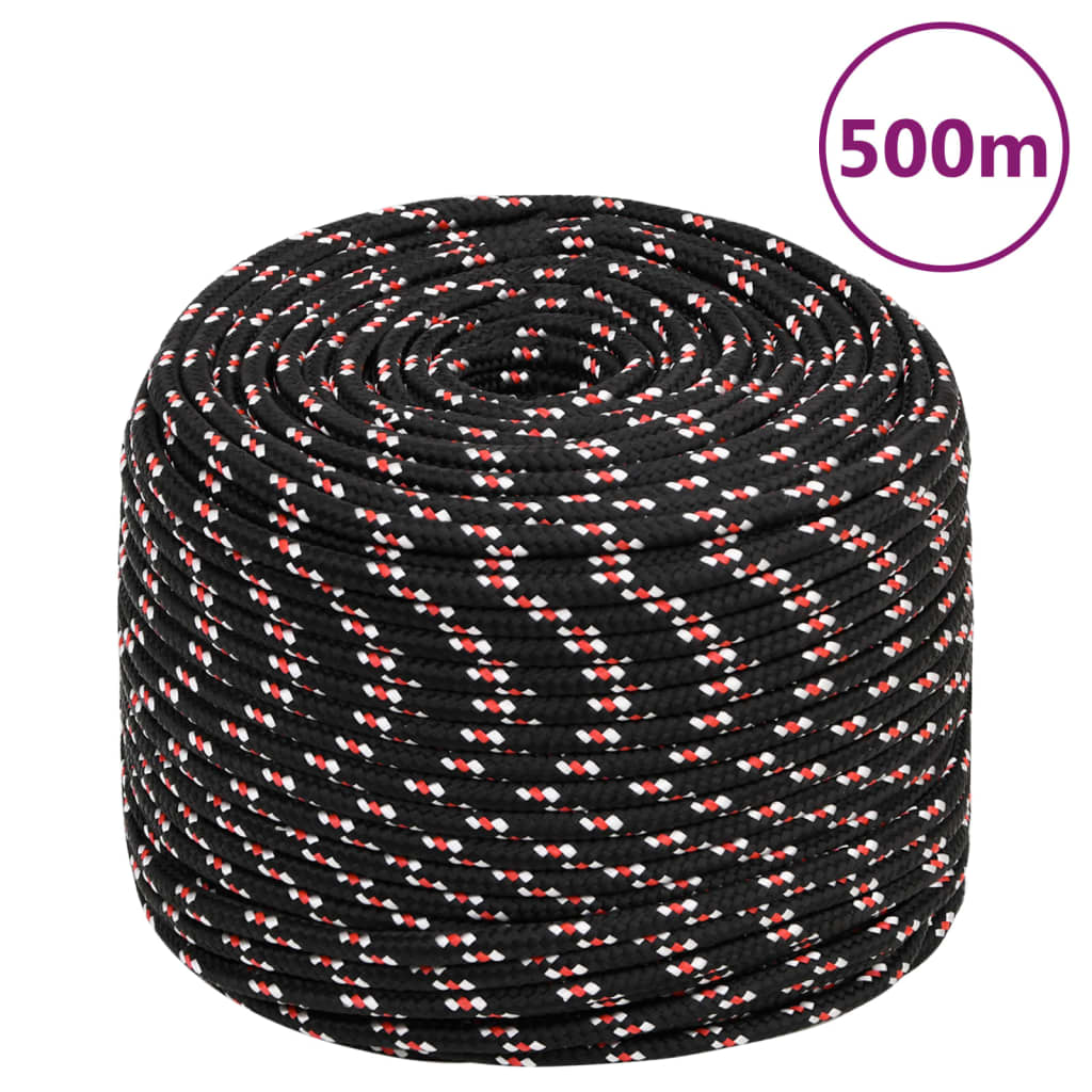 Frânghie de barcă, negru, 10 mm, 500 m, polipropilenă Lando - Lando