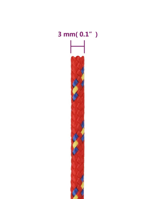 Încărcați imaginea în vizualizatorul Galerie, Frânghie de barcă, roșu, 3 mm, 25 m, polipropilenă Lando - Lando
