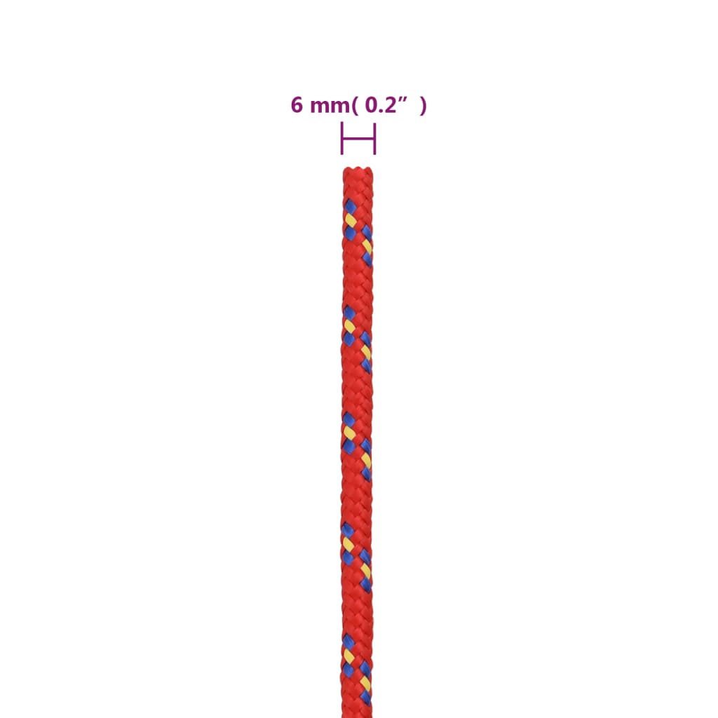 Frânghie de barcă, roșu, 6 mm, 25 m, polipropilenă Lando - Lando