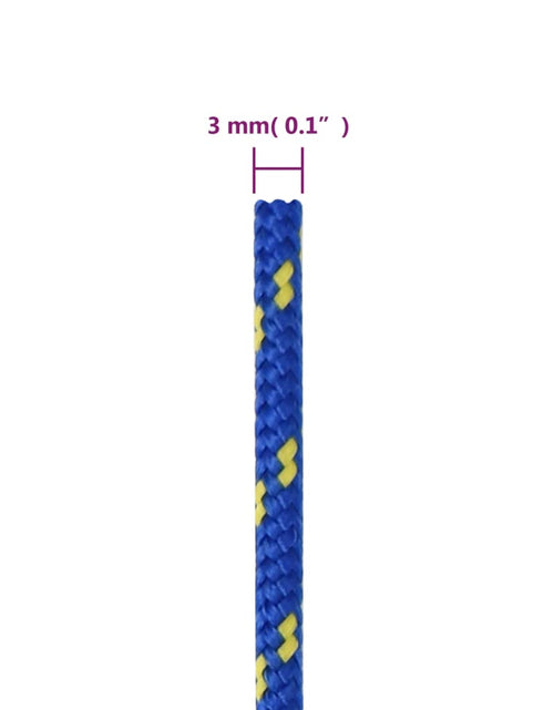 Загрузите изображение в средство просмотра галереи, Frânghie de barcă, albastru, 3 mm, 100 m, polipropilenă - Lando
