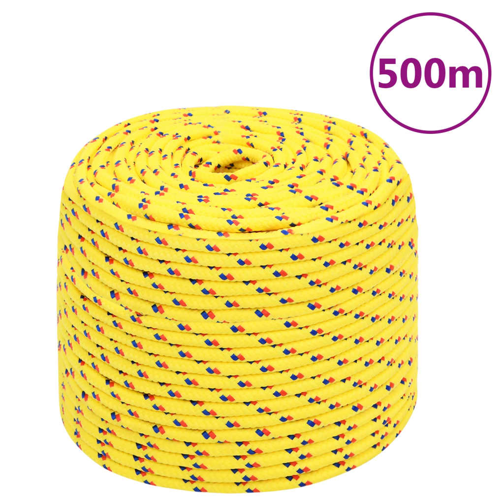 Frânghie de barcă, galben, 10 mm, 500 m, polipropilenă - Lando