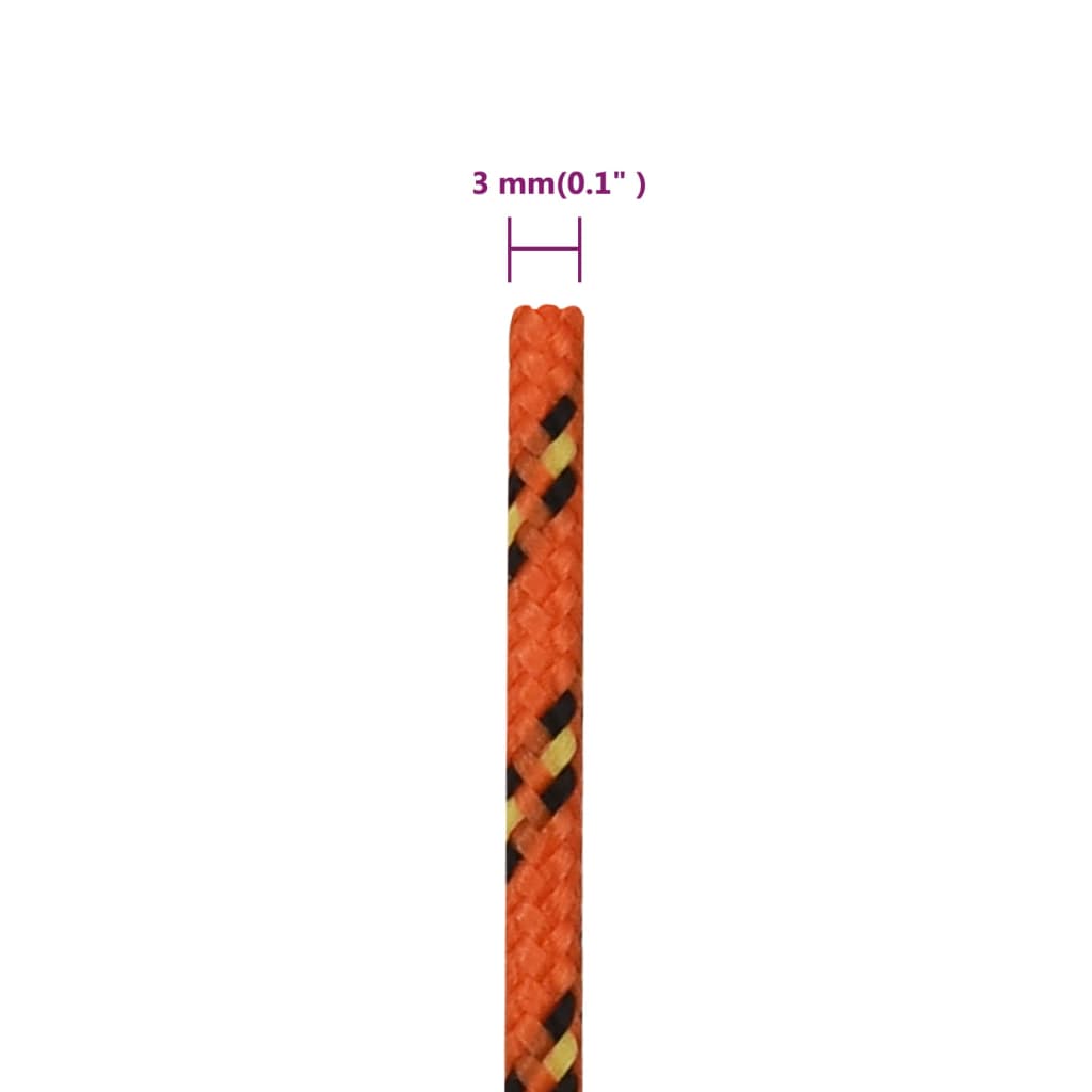 Frânghie de barcă, portocaliu, 3 mm, 100 m, polipropilenă - Lando