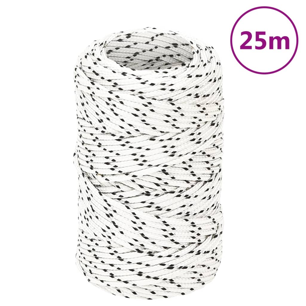 Frânghie împletită pentru barcă, alb, 2 mm x 25 m, poliester Lando - Lando