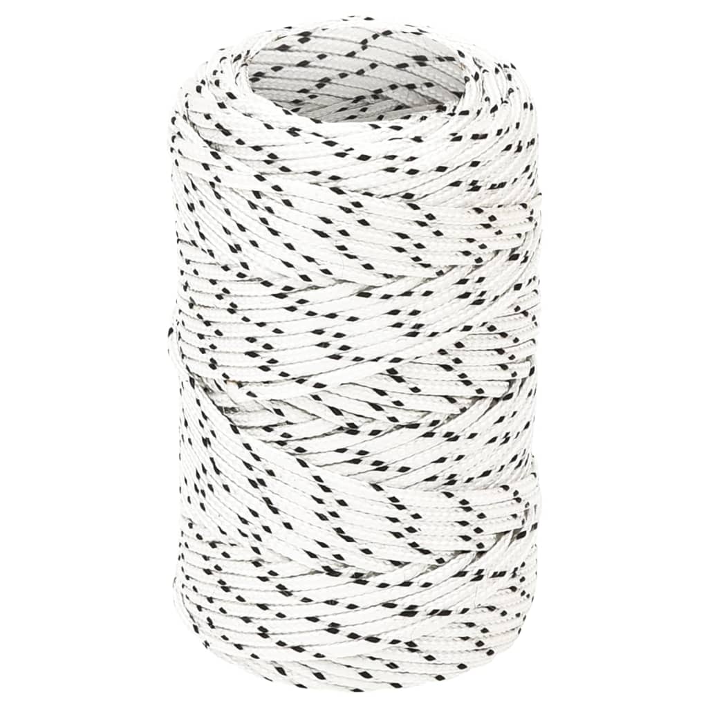 Frânghie împletită pentru barcă, alb, 2 mm x 50 m, poliester Lando - Lando