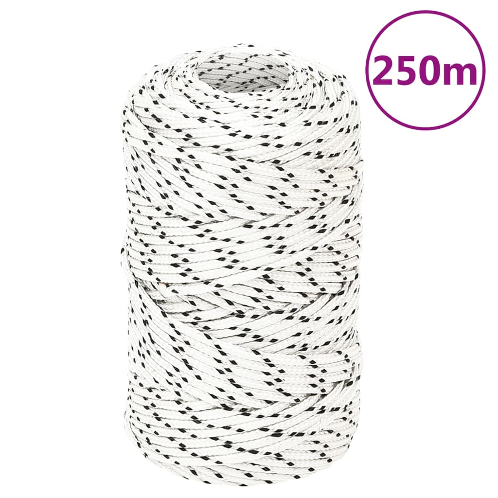 Frânghie împletită pentru barcă, alb, 2 mm x 250 m, poliester Lando - Lando