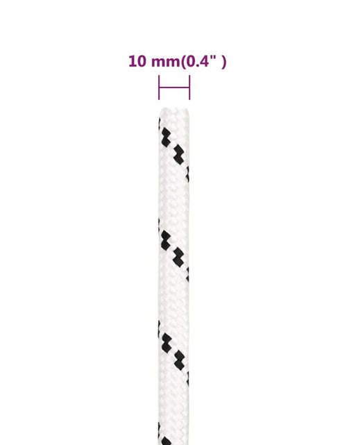 Încărcați imaginea în vizualizatorul Galerie, Frânghie împletită pentru barcă, alb, 10 mm x 25 m, poliester Lando - Lando
