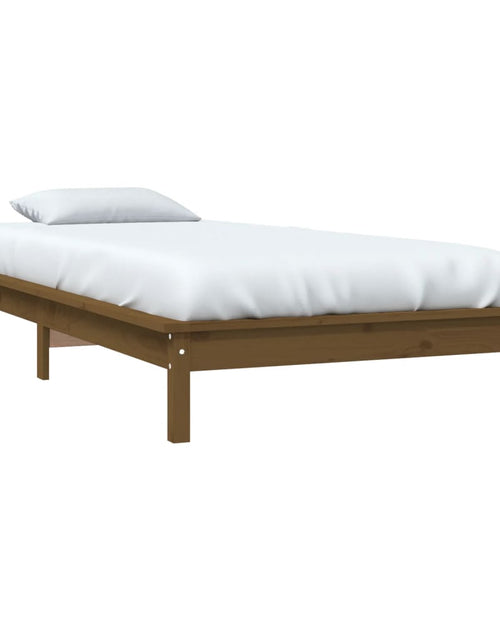 Încărcați imaginea în vizualizatorul Galerie, Cadru de pat Single 3FT maro miere 90x190 cm lemn masiv de pin - Lando
