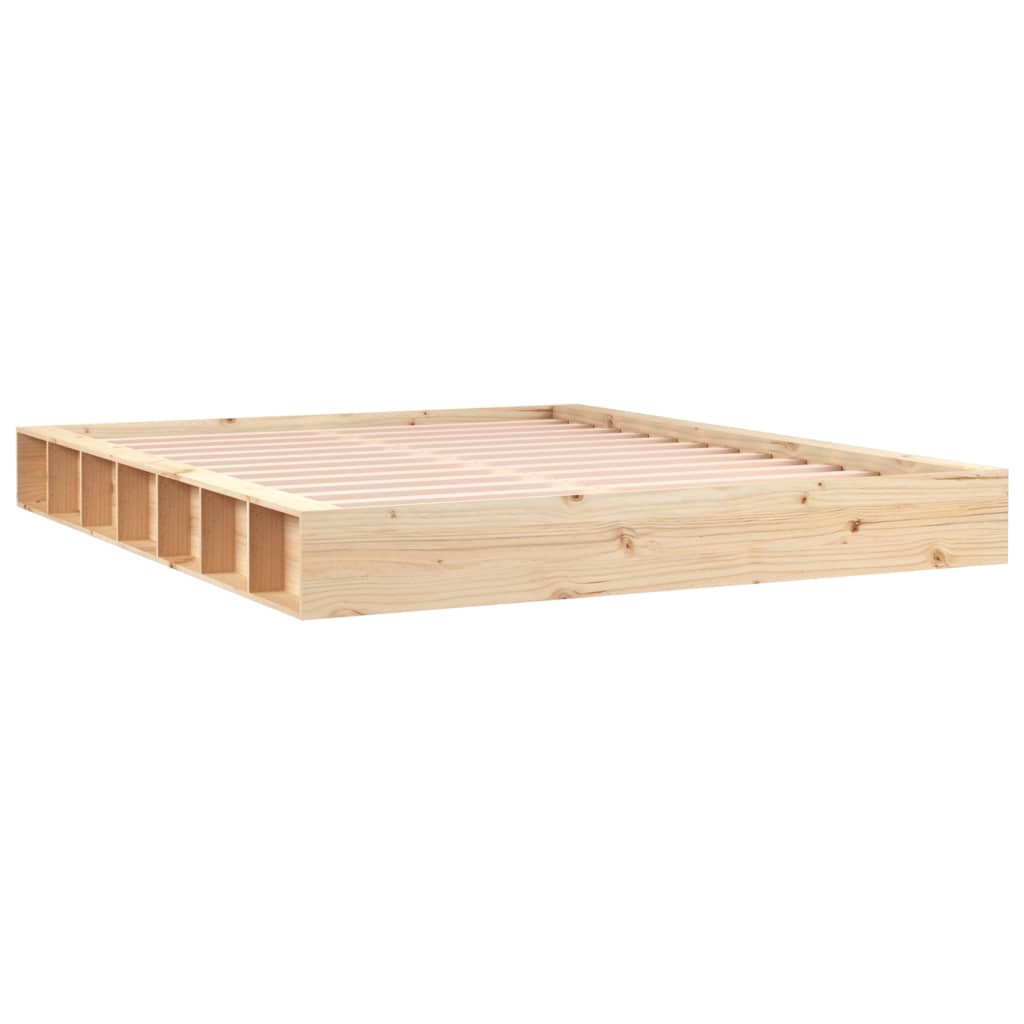 Cadru de pat, 140x200 cm, lemn masiv - Lando