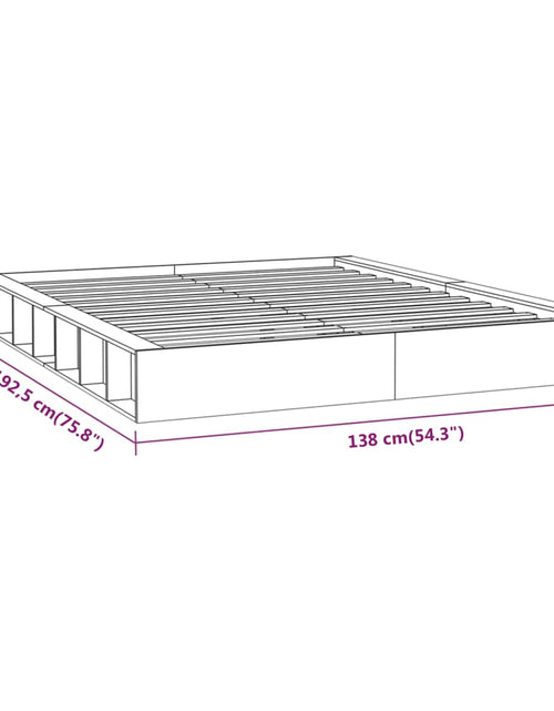 Încărcați imaginea în vizualizatorul Galerie, Cadru de pat mic dublu 4FT, 120x190 cm, lemn masiv - Lando

