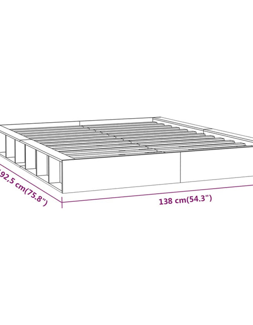 Загрузите изображение в средство просмотра галереи, Cadru de pat mic dublu 4FT, 120x190 cm, lemn masiv - Lando
