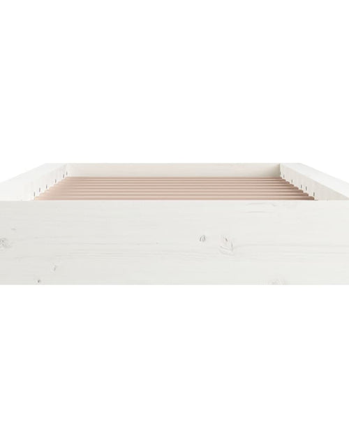 Încărcați imaginea în vizualizatorul Galerie, Cadru de pat, alb, 140x190 cm, lemn masiv - Lando

