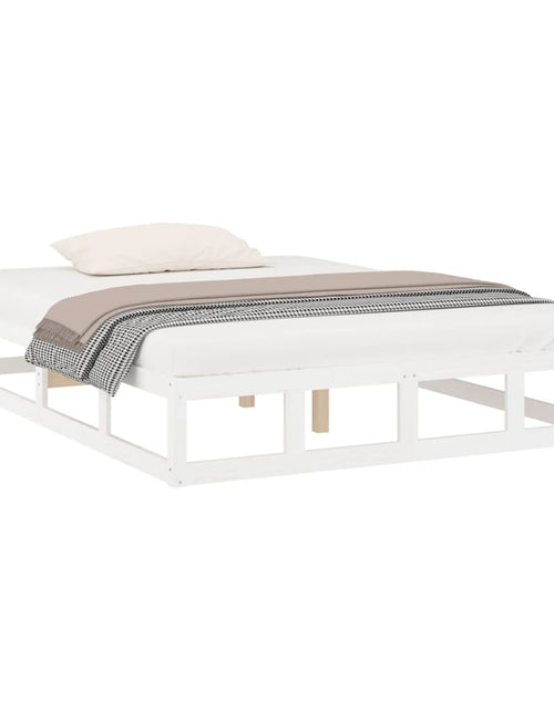 Încărcați imaginea în vizualizatorul Galerie, Cadru de pat Super King 6FT, alb, 180x200 cm, lemn masiv - Lando
