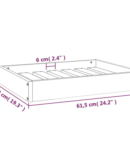 Încărcați imaginea în vizualizatorul Galerie, Pat pentru câini, 61,5x49x9 cm, lemn masiv de pin - Lando
