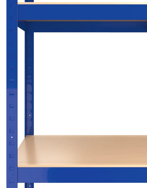 Загрузите изображение в средство просмотра галереи, Raft depozitare cu 5 niveluri, albastru, oțel&amp;lemn prelucrat - Lando
