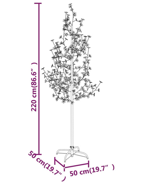 Загрузите изображение в средство просмотра галереи, Copac cu flori de cireș cu LED, 220 LED-uri alb calde, 220 cm Lando - Lando
