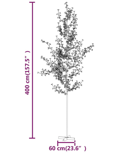 Загрузите изображение в средство просмотра галереи, Copac cu flori de cireș cu LED, 672 LED-uri alb calde, 400 cm Lando - Lando
