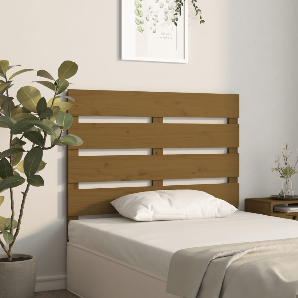 Tăblie de pat, maro miere, 100x3x80 cm, lemn masiv de pin - Lando