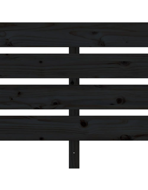 Încărcați imaginea în vizualizatorul Galerie, Tăblie de pat, negru, 100x3x80 cm, lemn masiv de pin - Lando
