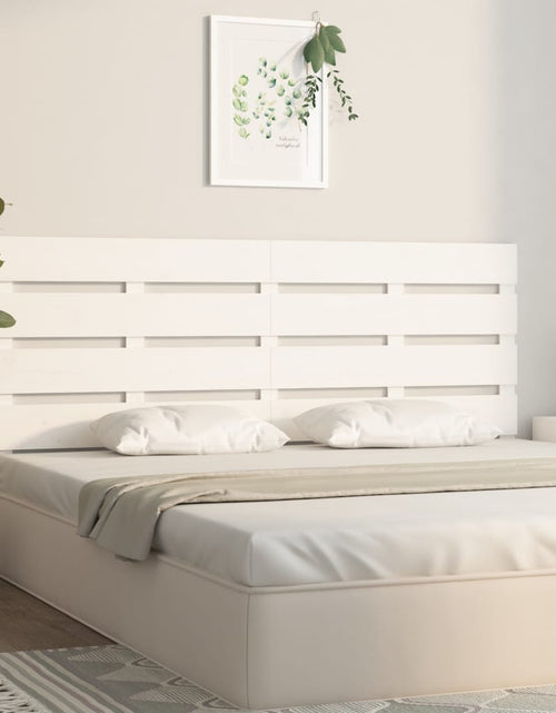 Încărcați imaginea în vizualizatorul Galerie, Tăblie de pat, alb, 120x3x80 cm, lemn masiv de pin - Lando
