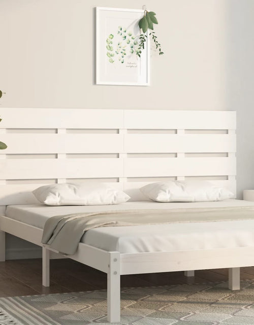 Încărcați imaginea în vizualizatorul Galerie, Tăblie de pat, alb, 120x3x80 cm, lemn masiv de pin - Lando
