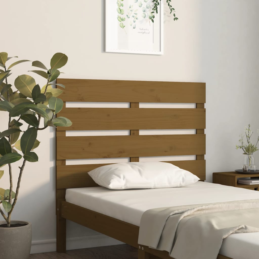 Tăblie de pat, maro miere, 75x3x80 cm, lemn masiv de pin - Lando