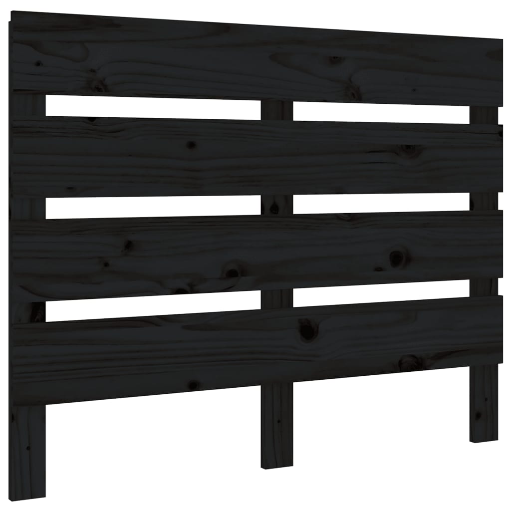 Tăblie de pat, negru, 75x3x80 cm, lemn masiv de pin - Lando