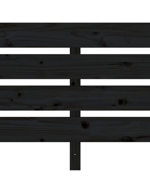 Загрузите изображение в средство просмотра галереи, Tăblie de pat, negru, 75x3x80 cm, lemn masiv de pin - Lando
