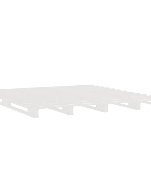 Загрузите изображение в средство просмотра галереи, Pat din paleți, alb, 120x200 cm, lemn masiv de pin - Lando
