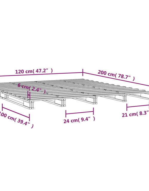 Încărcați imaginea în vizualizatorul Galerie, Pat din paleți, alb, 120x200 cm, lemn masiv de pin - Lando
