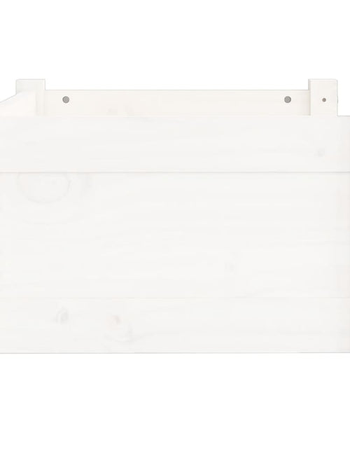Încărcați imaginea în vizualizatorul Galerie, Pat pentru câini, alb, 55,5x45,5x28 cm, lemn masiv de pin - Lando
