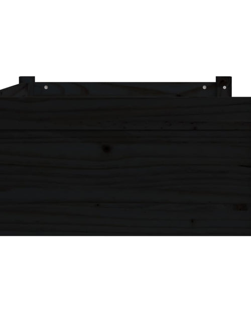 Încărcați imaginea în vizualizatorul Galerie, Pat pentru câini, negru, 75,5x55,5x28 cm, lemn masiv de pin - Lando
