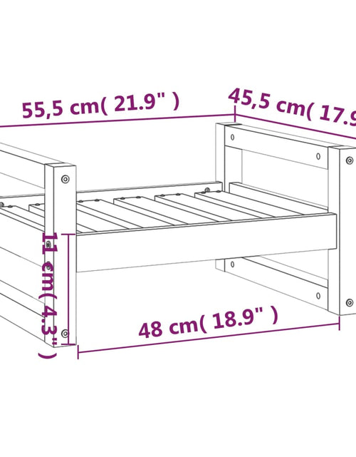 Загрузите изображение в средство просмотра галереи, Pat pentru câini, 55,5x45,5x28 cm, lemn masiv de pin - Lando
