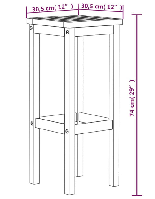 Încărcați imaginea în vizualizatorul Galerie, Taburete de bar, 4 buc., lemn masiv de acacia - Lando

