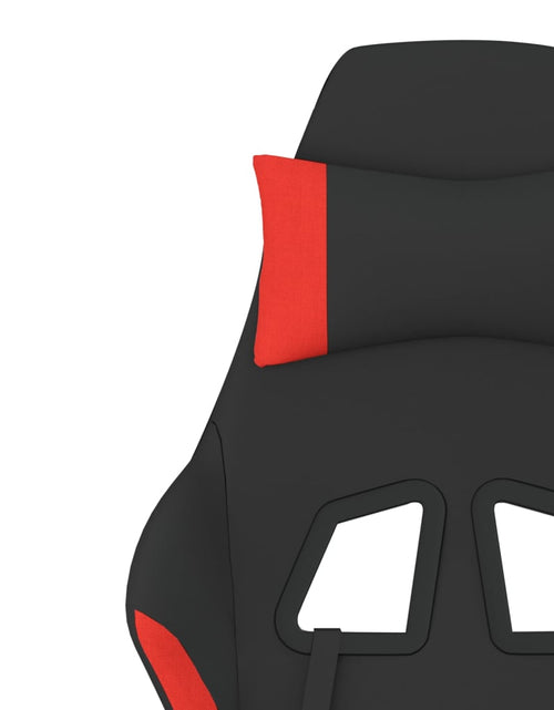 Загрузите изображение в средство просмотра галереи, Scaun de gaming cu masaj/suport picioare, negru și roșu, textil - Lando
