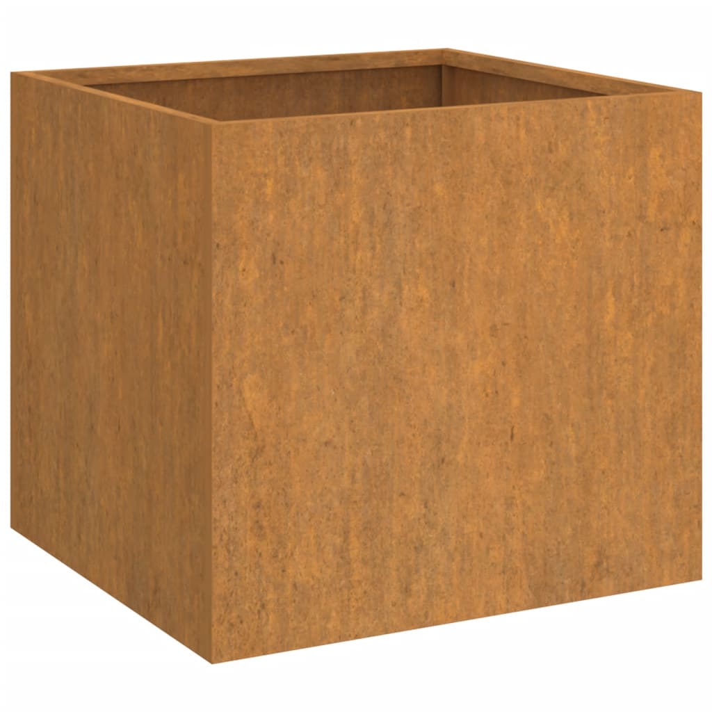 Jardiniere, 2 buc., 32x30x29 cm, oțel corten - Lando