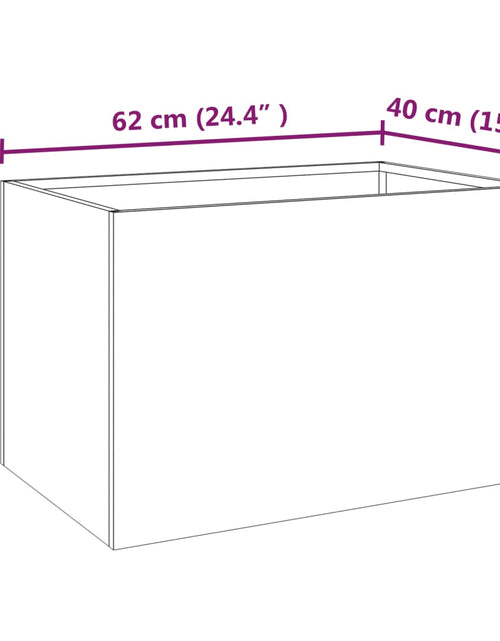 Загрузите изображение в средство просмотра галереи, Jardinieră, 62x40x39 cm, oțel corten Lando - Lando
