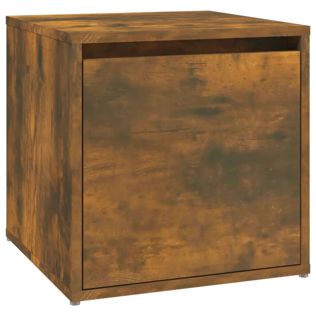 Set de mobilier pentru hol, stejar fumuriu, lemn prelucrat - Lando