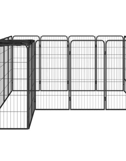 Загрузите изображение в средство просмотра галереи, Țarc câini 18 panouri negru 50x100 cm oțel vopsit electrostatic - Lando
