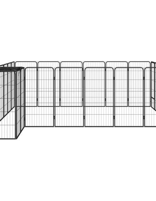 Загрузите изображение в средство просмотра галереи, Țarc câini 26 panouri negru 50x100 cm oțel vopsit electrostatic - Lando
