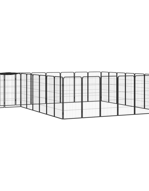 Încărcați imaginea în vizualizatorul Galerie, Țarc câini 30 panouri negru 50x100 cm oțel vopsit electrostatic - Lando
